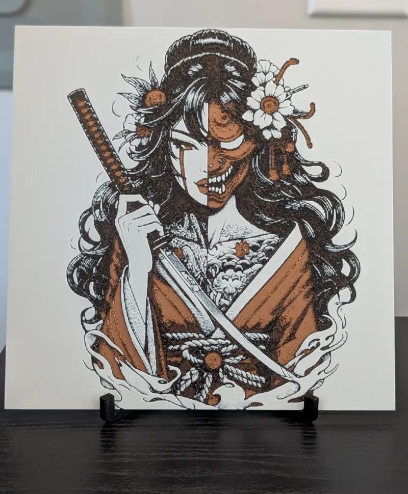 Half faced Famurai/Hanya woman 