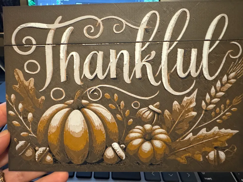 Thanksgiving "Thankful' Rustic Wooden Sign