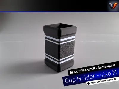 Desk Organizer Elegant Square M Cup Holder /Stand 