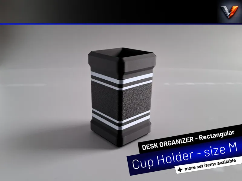 Desk Organizer Elegant Square M Cup Holder /Stand 