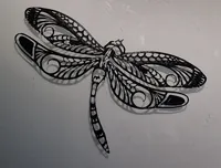 Libellule décorative murale 2D — photo 3
