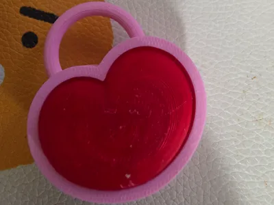 Heart Padlock Keychain Clicker Keycap Keyring Fidget Toy