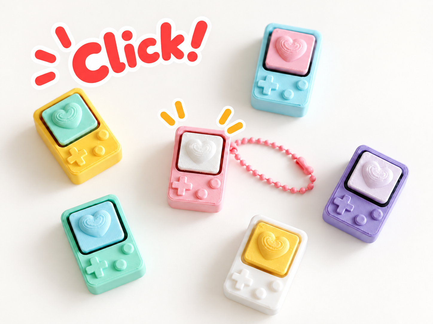 Gameboy Clicker Keychain - 1