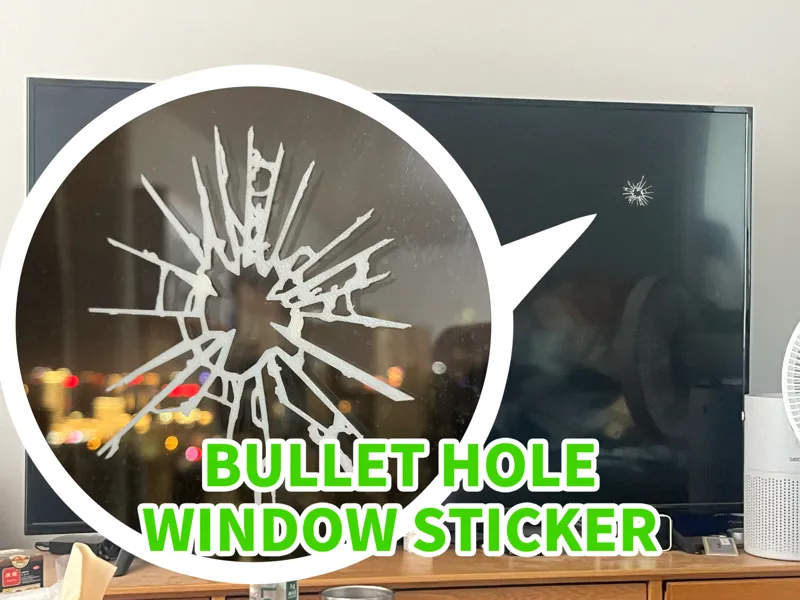 Bullet Hole Window Sticker