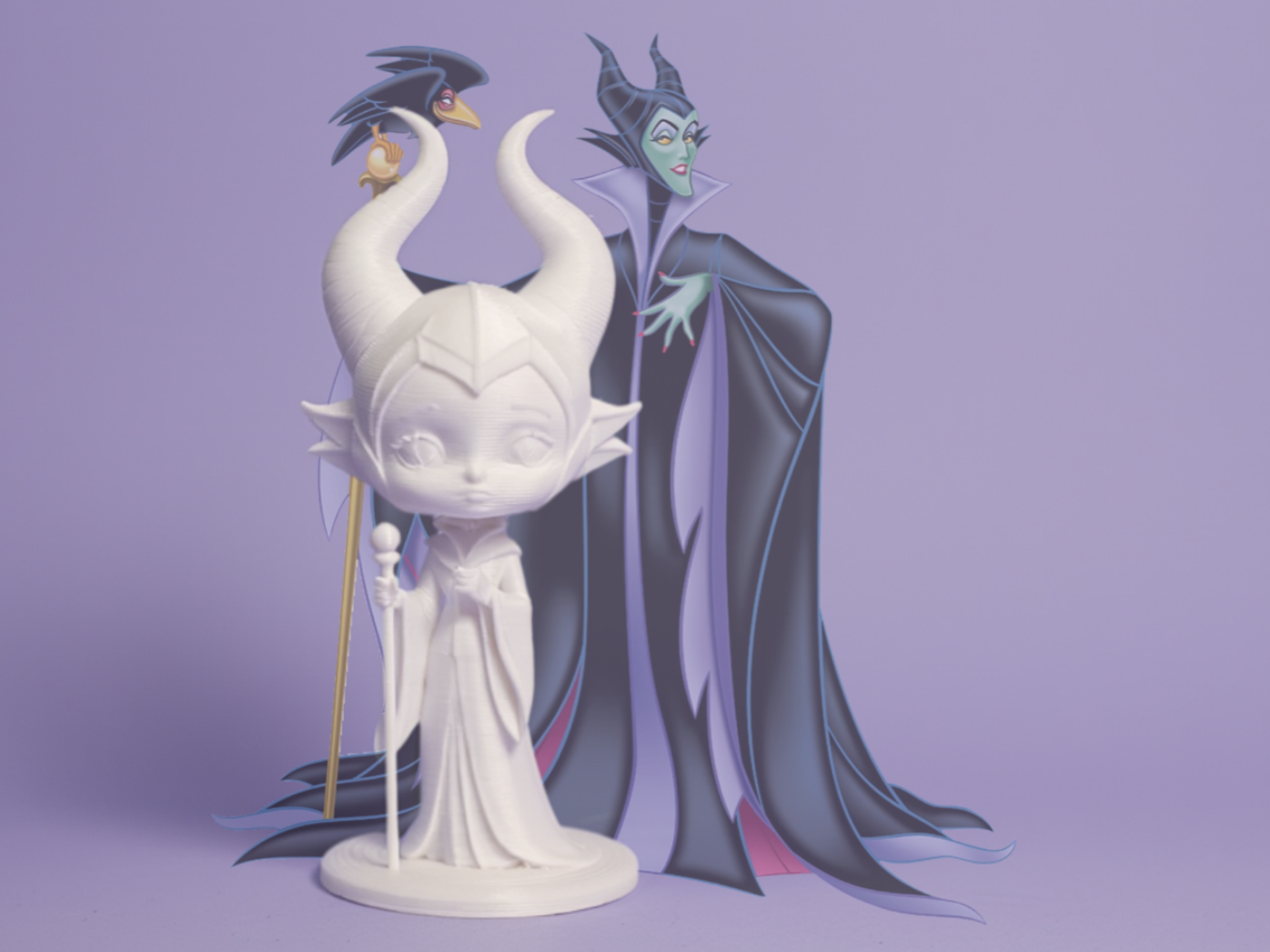 Chibi Disney Maleficent 3D Model