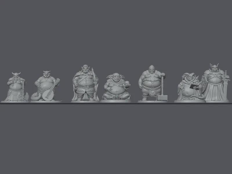 The Heavy Heroes – Fatty DND Minis (28mm Scale)