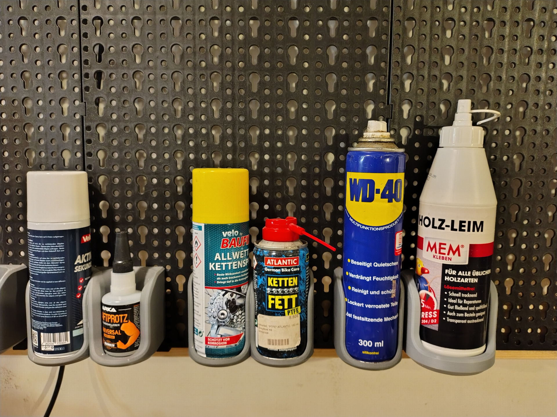 Pegboard Bottle Holder (Lidl Plastic Version)