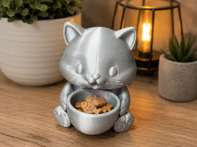 Cute Cat Bowl Holder