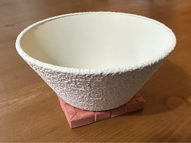 Stone Texture Round Planter & Saucer