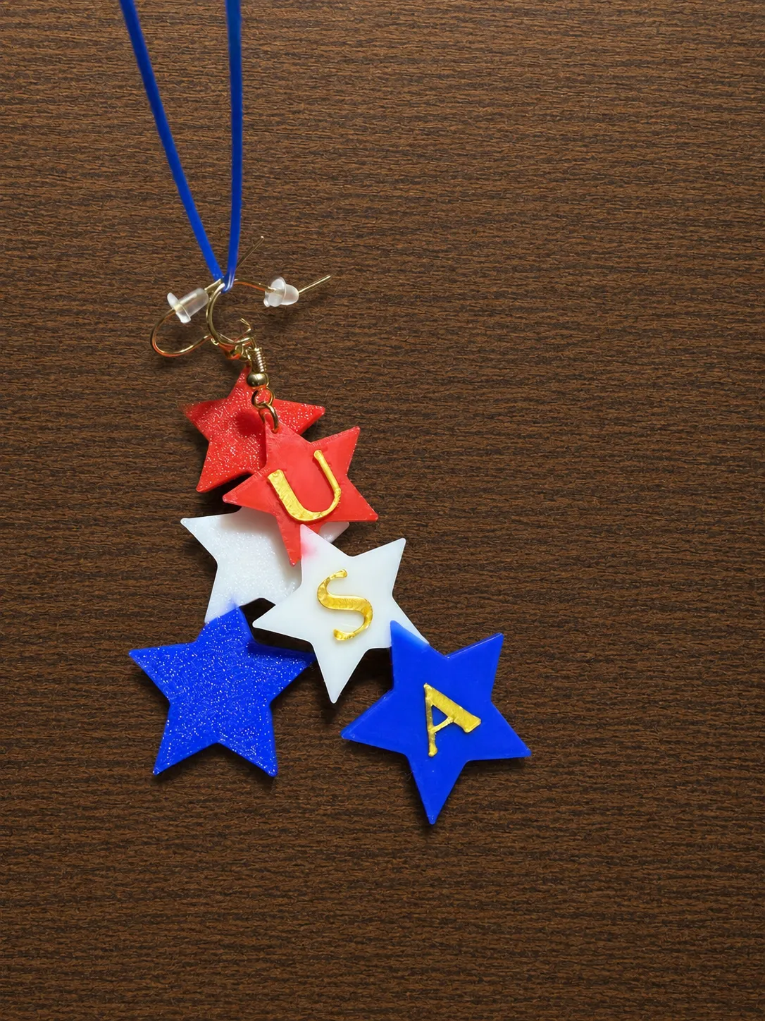 USA Star Earrings view 4