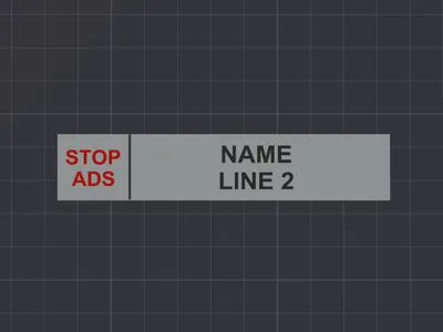 Mailbox Tag Name 100x20mm