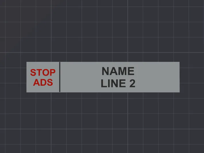 Mailbox Tag Name 100x20mm