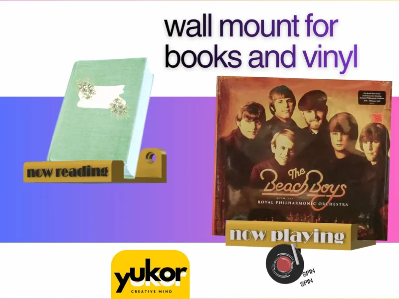wall mount for books and vinyl records