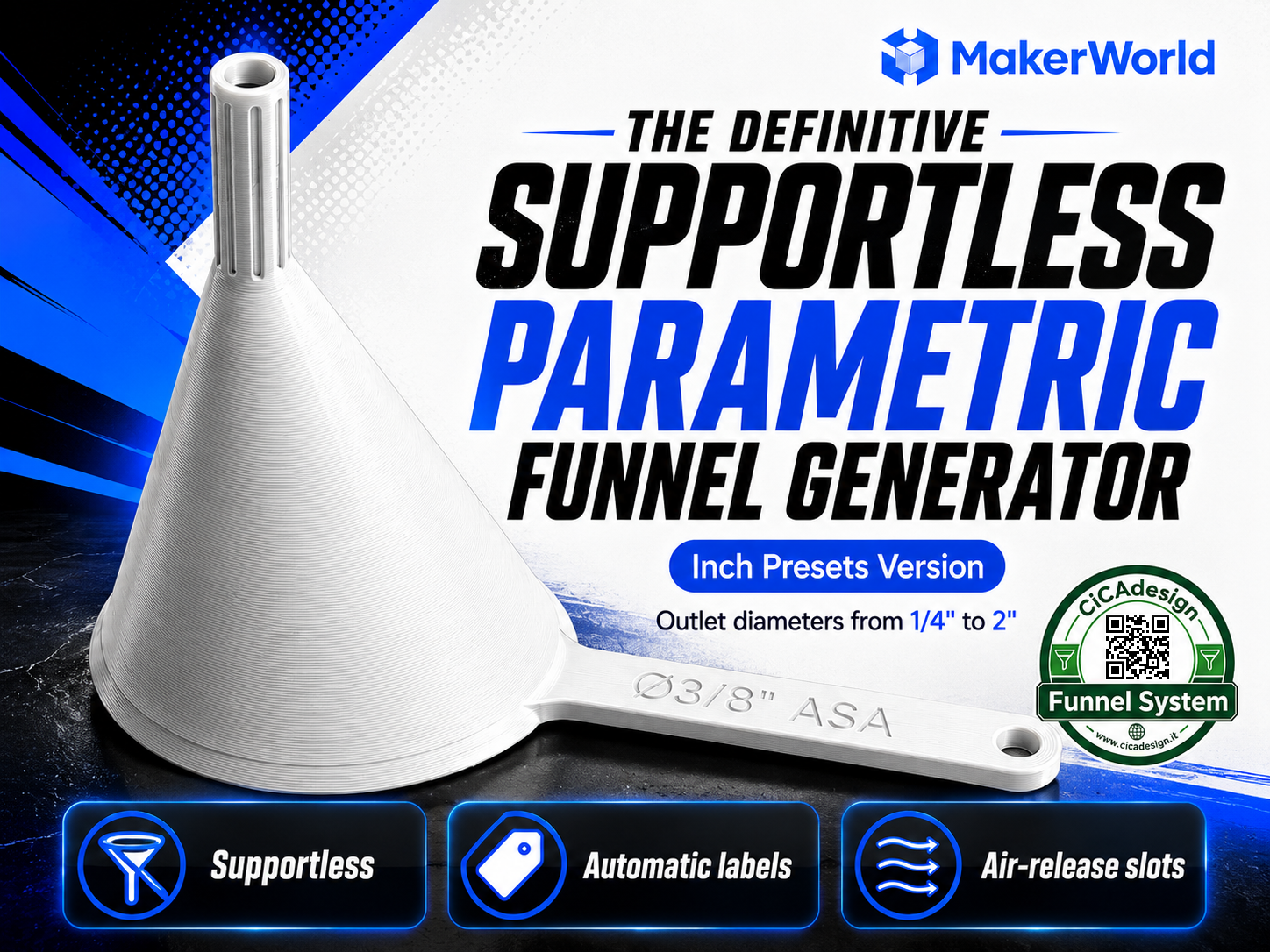 Definitive Parametric Funnel Generator – Inch