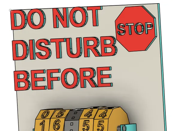 DO NOT DISTURB BEFORE...