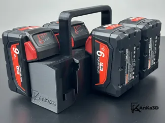 6x Battery Basket Holder for Milwaukee Batteries