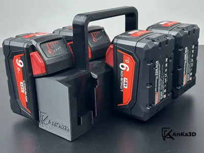 6x Battery Basket Holder for Milwaukee Batteries