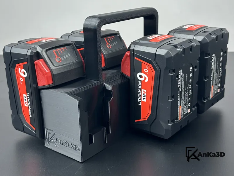 6x Battery Basket Holder for Milwaukee Batteries