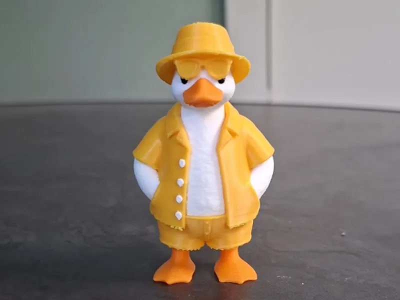 Cool Duck in Summer Outfit – Cute Figurine
