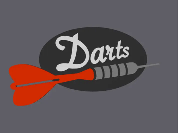 Darts logo Schild 