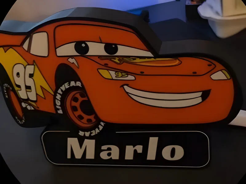 Lightning McQueen Lightbox Cars mit Namen
