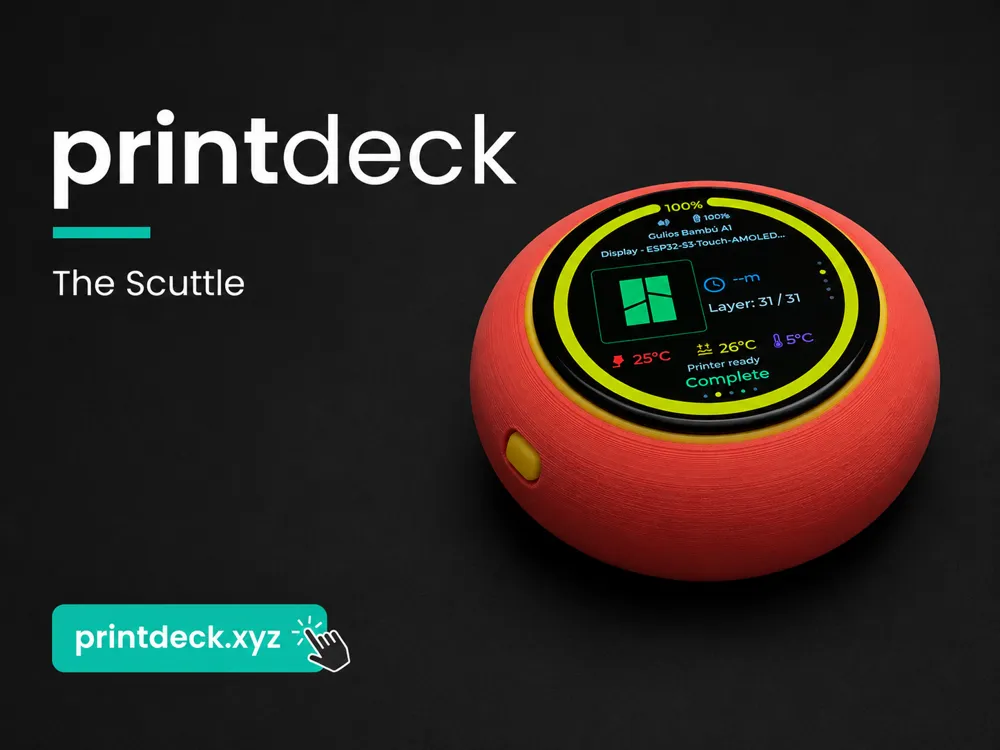 Caja o estuche: The Scuttle - A Pocket-Sized PrintDeck.xyz Case. Referencia del modelo original.