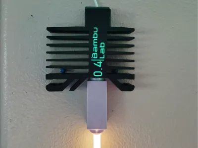 X1P1 Hotend Light Box with LED Faux Filament 