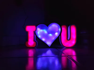 Illuminated I Love You Text