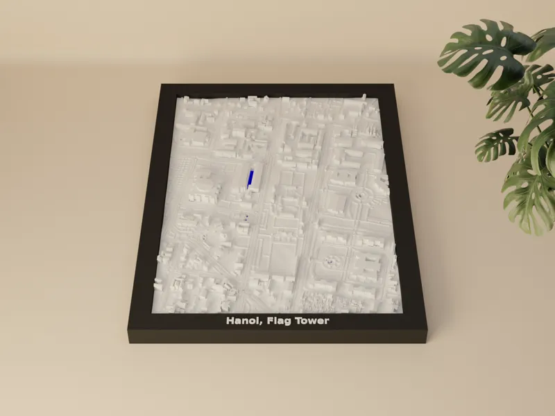 Hanoi, Flag Tower, Vietnam - 3D Miniature