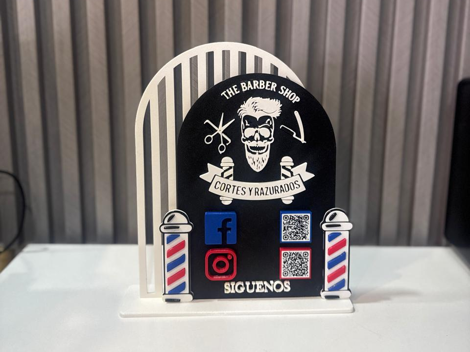 stand de redes sociales barber shop