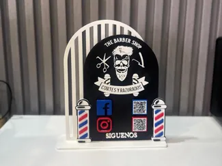 stand de redes sociales barber shop