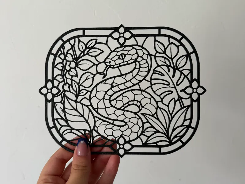 Décoration murale effet vitrail - Snake