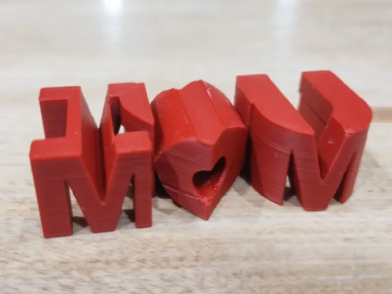 Flip text "I Love You Mom" Keychain