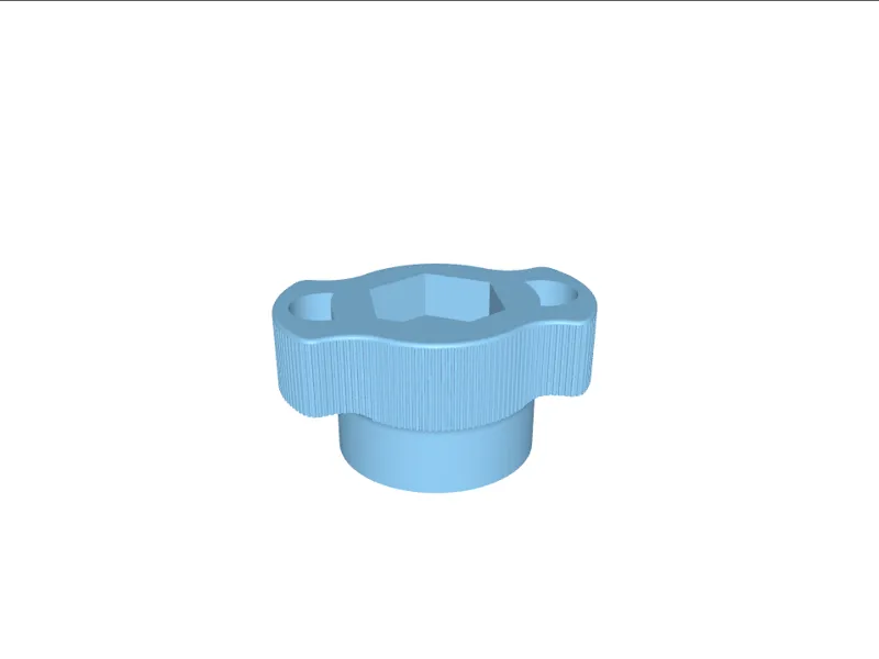 Hex nut tripod knob
