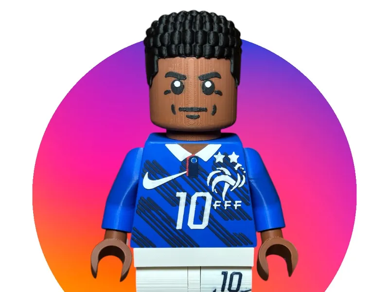 MBappe France Home Jersey Jumbo 8 1/4" tall