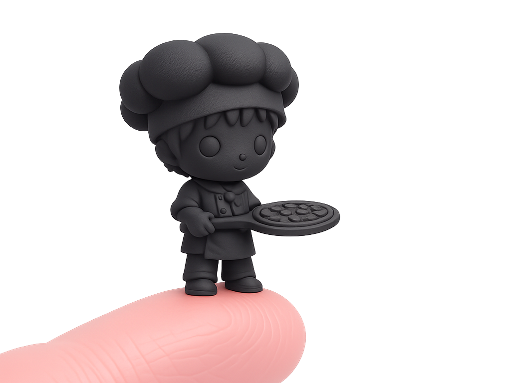 Chibi Pizza Chef 30mm – Cute Mini Figure