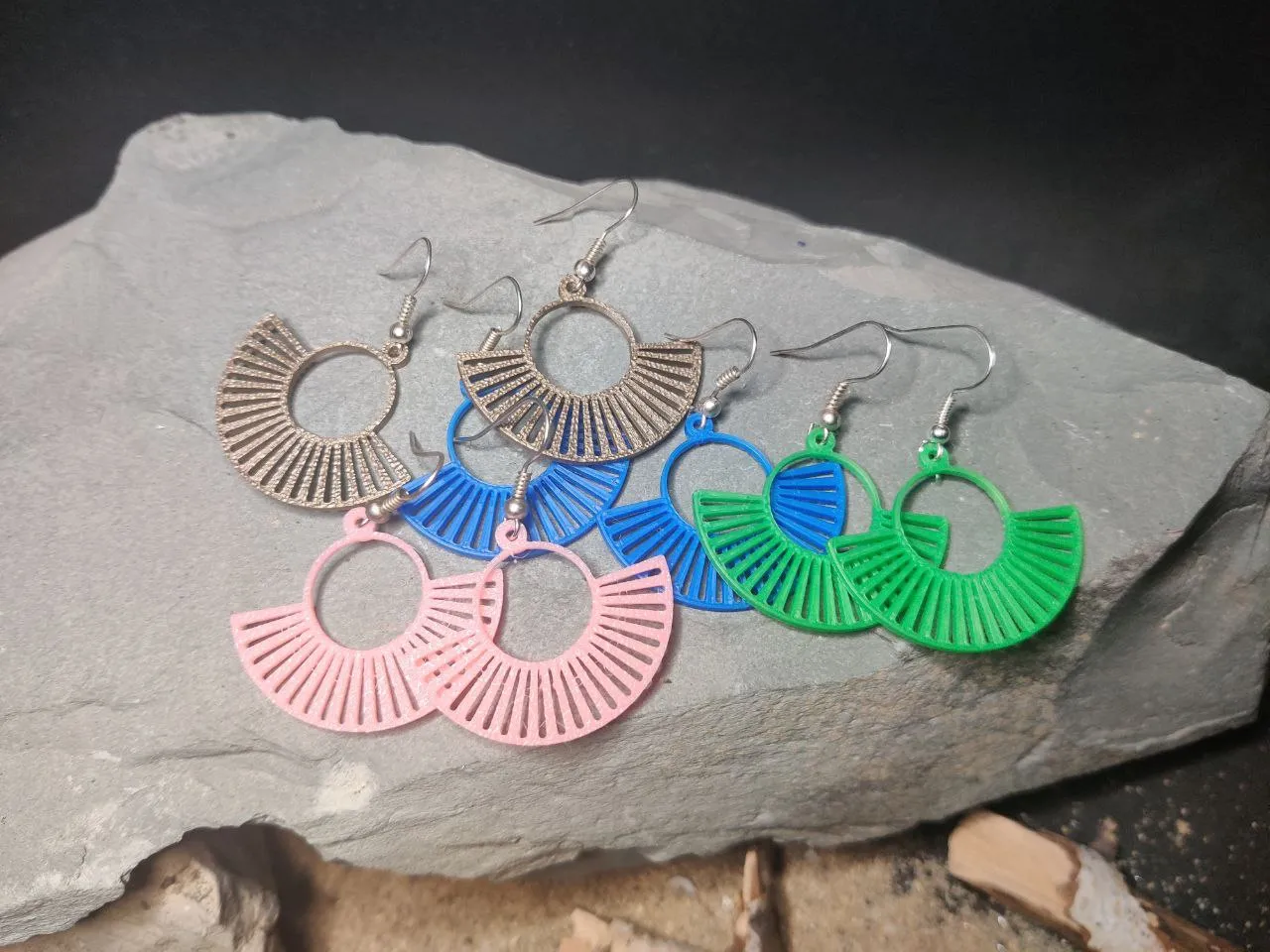 Radiant Fan Arc Earrings view 2
