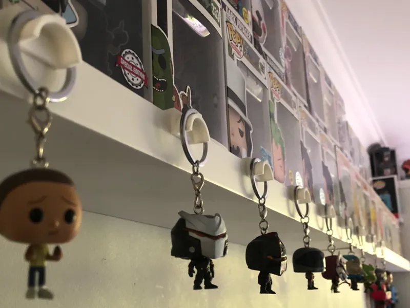 Funko Pop Keychain Display For IKEA Shelf With Lip