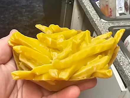 Scanned Fresh cut French fries
