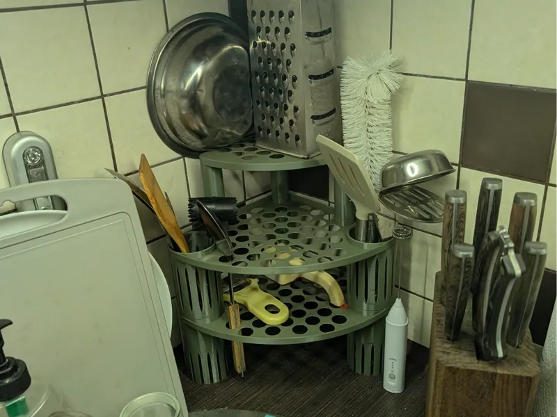Corner Kitchen Shelf Organizer