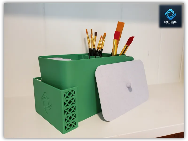 Painter's Caddy w/ Palette, Brush Holder & Cleaner