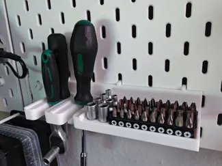Skadis Ratchet, Screwdriver, Bit and Nut Holder