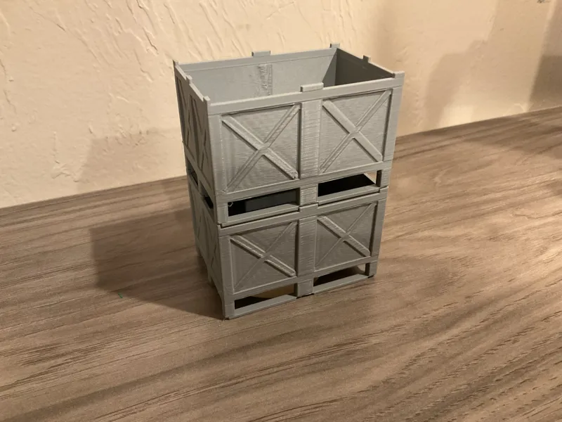 Stackable crate for Cyberbricks Forklift