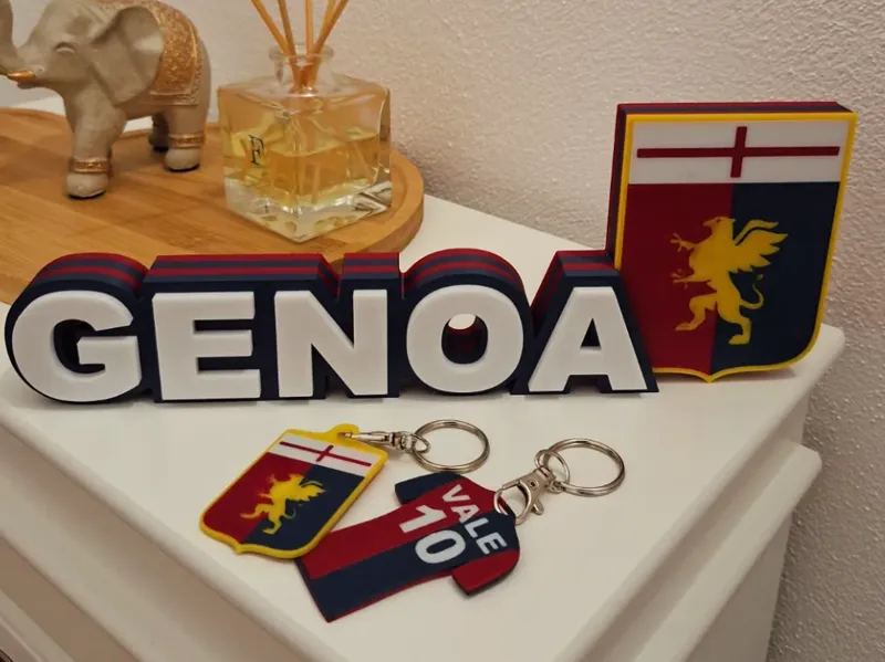 Scritta Genoa — Decorazione Scrivania Multicolore