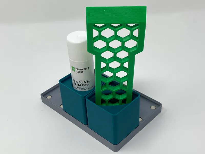 Gridfinity ergonomic HexScraper holder