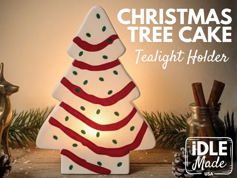 Christmas Tree Cake Tea Light Candle Holder