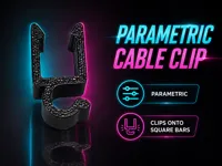 Single clip for 10mm x 10mm bar, 6mm cable diameter