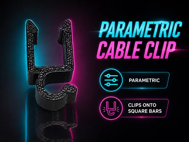 Parametric Cable Clip for articulating phone mount