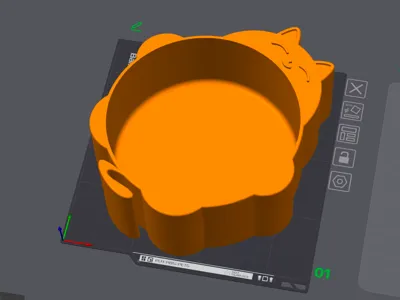 Cute round cat box with the lid