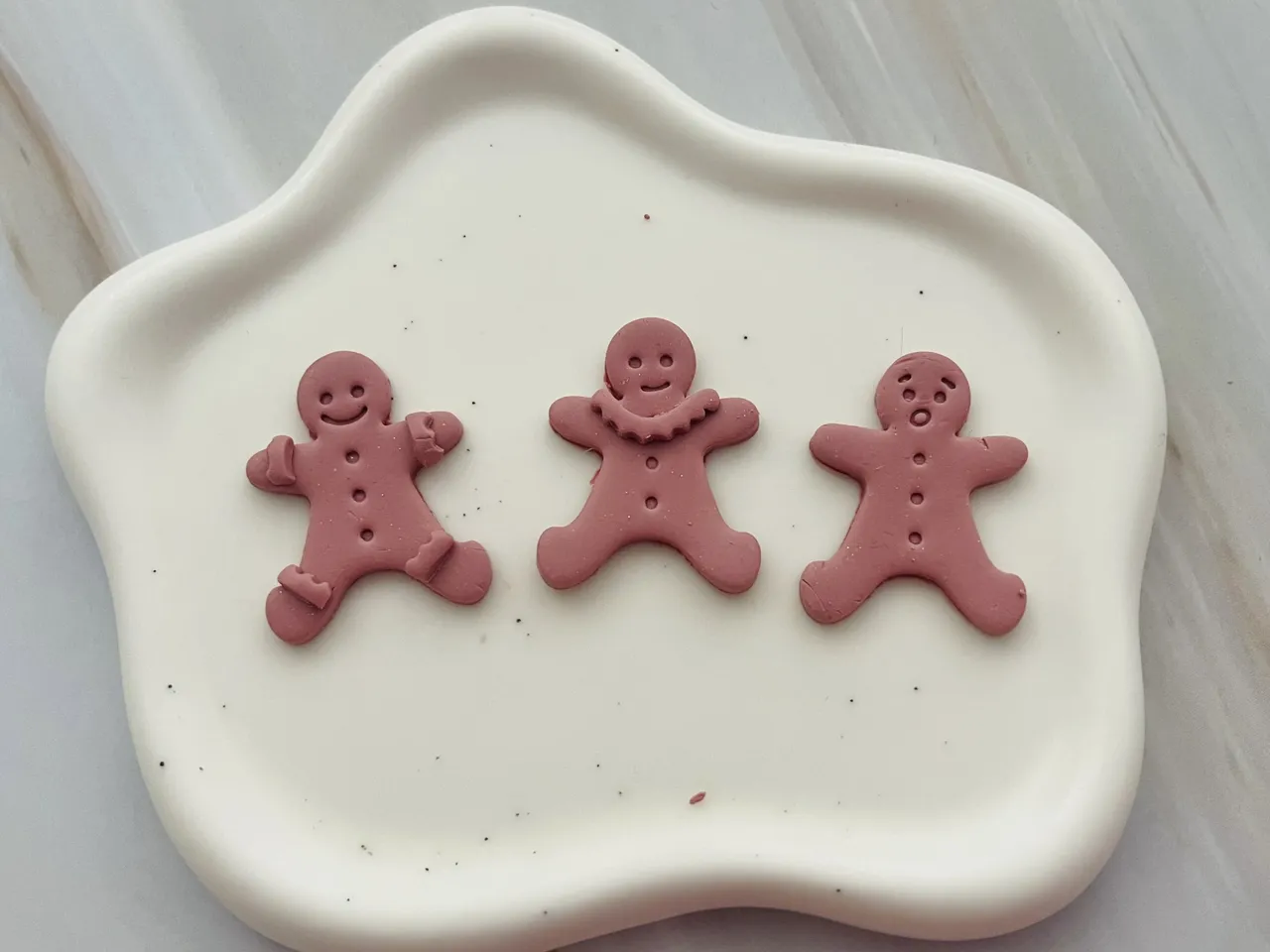 Gingerbread Man Polymer Clay Earrings Cutter view 4